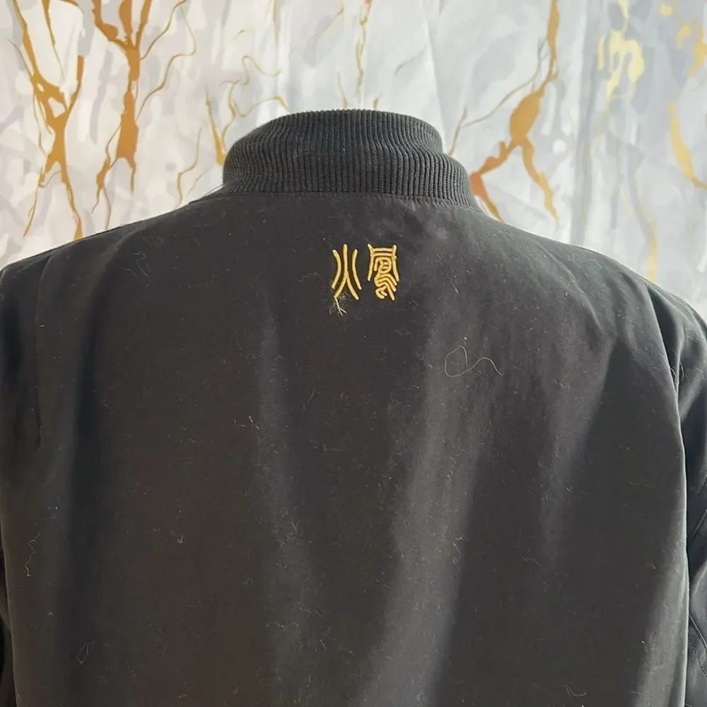 * Adidas black and bronze etched jacket